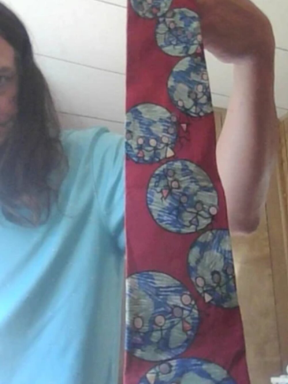 Vintage Save The Children Silk Necktie - "Hand-in-Hand Around the World" by Sher